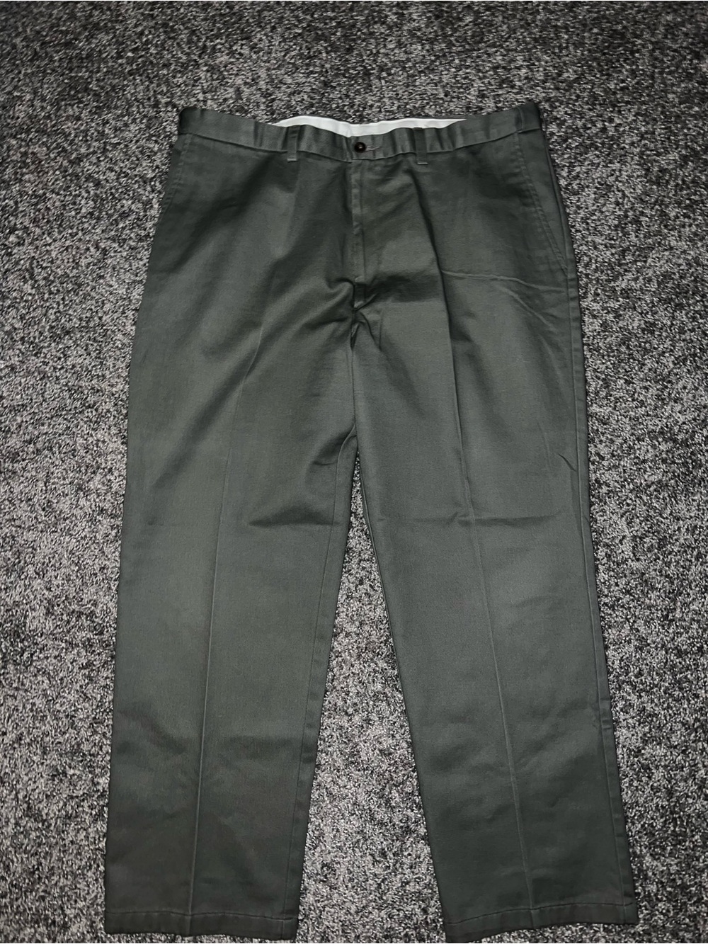 Haggar Straight-Leg Chinos in Dark Green
